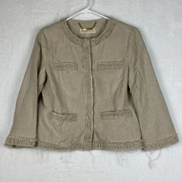 Michael Kors Jacket Womens Size 6 Lightweight Casual Pockets Ladies Short Jacket - Picture 1 of 12